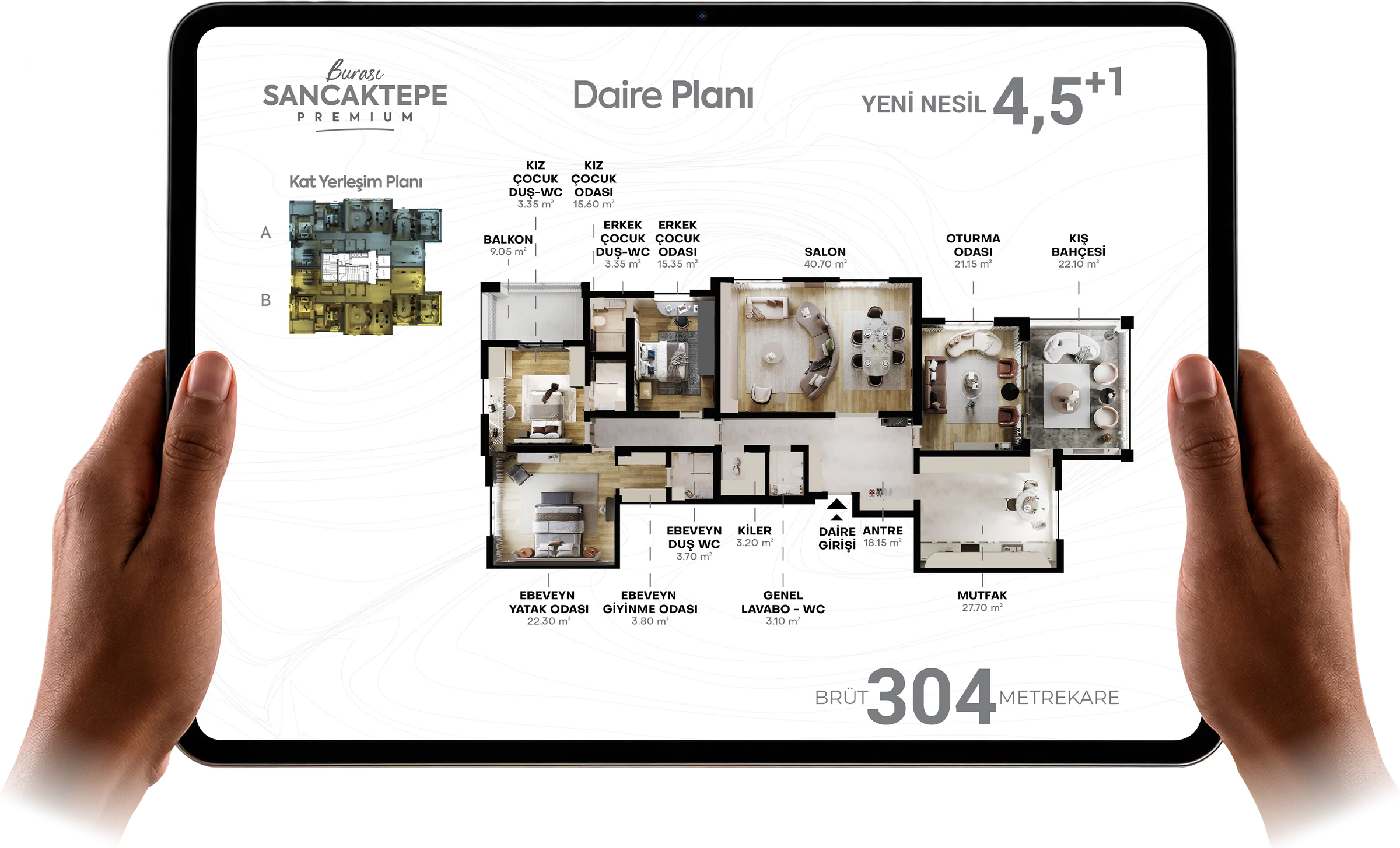 Sancaktepe Premium 4,5+1 daire planı
